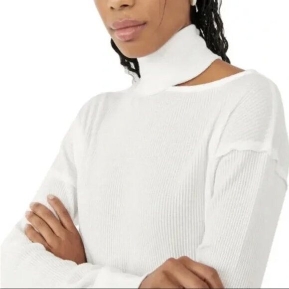 Free People We The Free Just for You Cutout Thermal Turtleneck - FrenchNilla - M - Picture 3 of 12